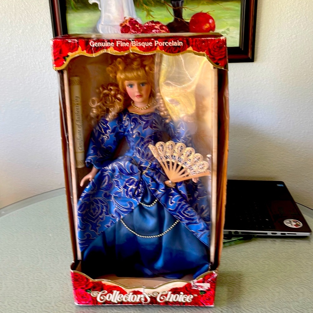 22 inch Genuine Fine Bisque Porcelain Doll